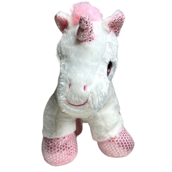 Dan Dee Plush Unicorn Stuffed Animal Pink Sequin Stars Embroidered Eyes Toy Gift - Picture 3 of 9